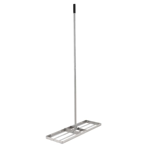 Takywep Heavy Duty Lawn Leveling Rake with Drag Harrow, 48-72" Adjustable Width, 4FT Reinforced Chain, Tow-Behind Grader for ATV UTV Tractor Mower, Perfect for Gravel, Soil, Yard and Lawn Landscaping - size: 36 in, Manual