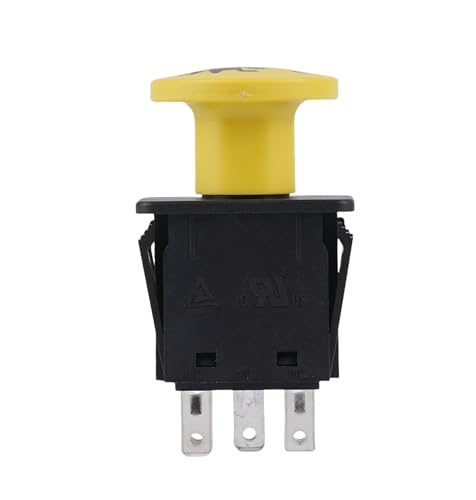 Clutch PTO Switch 7 Terminals fits MTD Cub Cadet 925-3233A 725-3233A 925-3233 725-3233 Delta 6201-308 6204-308 Blade Clutch Compatible for RTZ XT2 ZT1 ZTR Zero Cub Cadet PTO Switch 10 AMP Yellow
