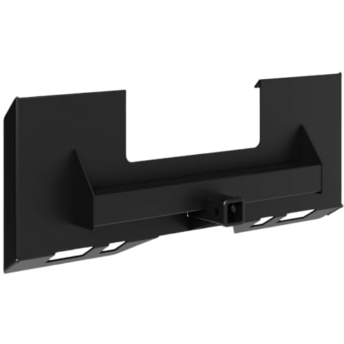 Takywep 1/4" Steel Skid Steer Mount Plate, 2" Hitch Quick Attach Adapter