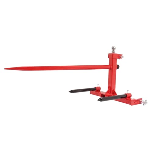 3 Point Hay Bale Spear Trailer Hitch Receiver for Cat 1 Tractor W/Gooseneck Ball