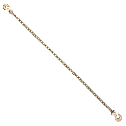VEVOR G80 Transport Binder Chain, 5/16" x 14.2' Tow Chain with Clevis Grab Hooks, 4900 lbs Safe Working Load, Heavy Duty Trailer Logging Chain for Transporting Towing Truck Tie Down Binding Equipment - size: 5/16 Inch x 14 FT, style: 1 Pack