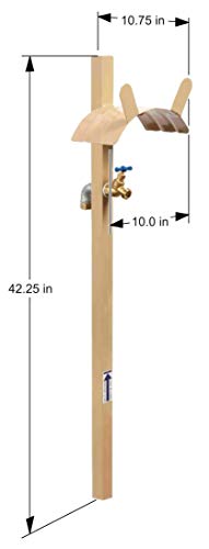 Liberty Garden Products 693 Free Standing Garden Hose Stand With Brass Faucet, Holds 150-Feet of 5/8-Inch Hose - Tan - style: Hose Stand with Bib - Tan