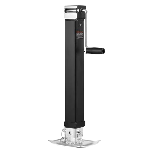 VEVOR 8000lbs Heavy-Duty Square Direct Weld on RV Jack, 15-1/4 Inches Lift, Adjustable Drop Leg, for Lifting RV, Horse, Utility, Yacht Trailers, TJD-7000S - size: 8000lbs (15-1/4 inch Stroke)