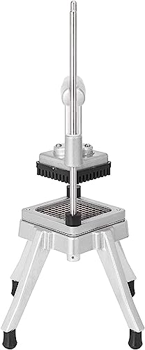 Commercial Vegetable Fruit Chopper W/6-Wedge Slicer&1/4″&3/8″&1/2" Blade Professional Food Dicer French Fry Cutter Stainless Steel Onion Slicer For Tomato Peppers Potato Mushroom - size: 19in Hand Pressure Style Chopper + 4 Blade