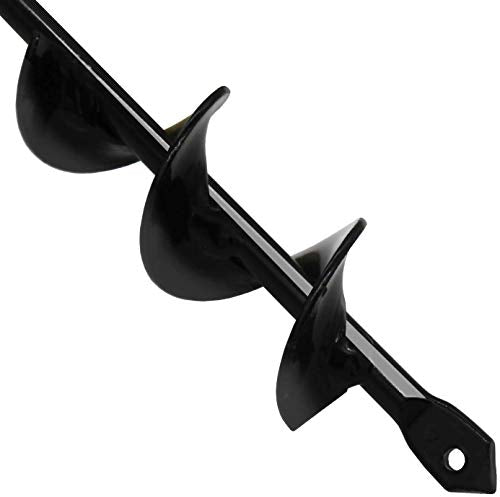 Linkhood Auger Drill Bit, Garden Plant Flower Bulb Auger Rapid Planter Bulb & Bedding Plant Auger for 3/8" Hex Drive Drill Earth Auger Drill Fence Post Umbrella Hole Digger(1.8x15 in/4.6 x37 cm)