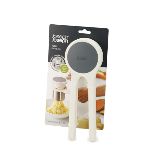 Joseph Joseph Helix Potato Ricer Masher Ergonomic Twist-Action Hand Manual Stainless Steel For Mashed Potato, Vegetable Purees, Stainless Steel - style: Potato Ricer