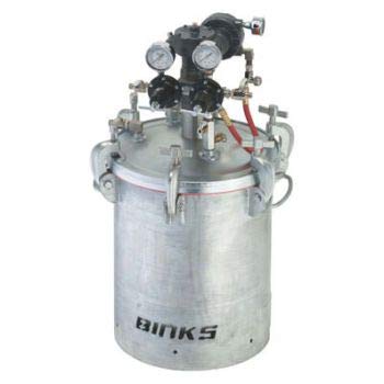 Binks 183G-523-5 Gallon Pressure Tank Galvanized, 2 Regulators, Agitator
