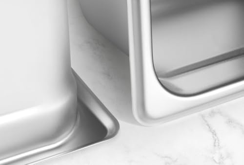 New Star Foodservice 1/4 Size Stainless Steel Steam Table Pan, 10.5 x 6.4 x 4.0", 18/8, 24 Gauge, NSF Certified, Set of 6 - size: 1/4, style: 4" Deep