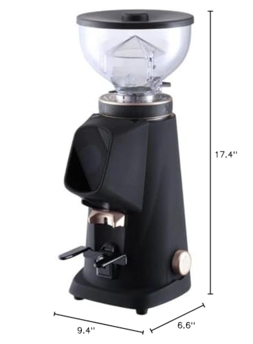 AllGround All Purpose Home Coffee Grinder - Residential Grinder - Made in Italy - By Fiorenzato (Black/w Rose Gold) - color: Black /w Rose Gold