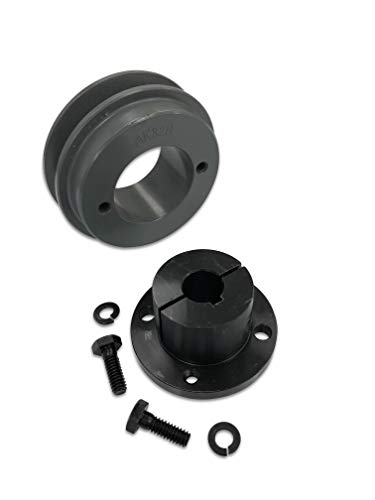 Single Groove 3.95" Cast Iron Electric Motor " H " Pulley/Sheave, Bushing Included, for 3/8" and 1/2" Top Width 3L/A/AK/4L/4LK Section V Belt, 1 Groove (5/8" Shaft / 0.625 Bore, AK41H) - size: 5/8" Shaft / 0.625 Bore