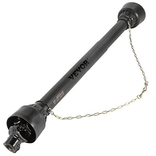 VEVOR PTO Shaft 1-3/8" PTO Drive Shaft 6 Spline Tractor Round Implement End - size: 43"-61"