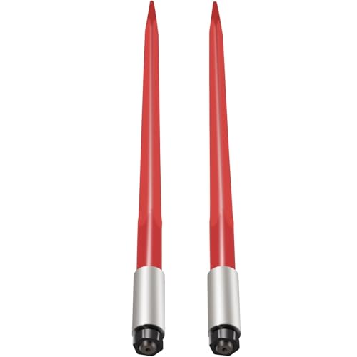Suitable for 2-Pack 39-Inch Hay Bale Spear - Heavy-Duty 3000 lbs Capacity Spike Forks for Tractors & Loaders