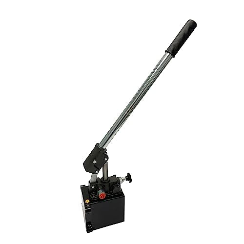 Single Acting Hydraulic Hand Pump with 3 QTs Tank - Manual Hydraulic Pump with Changeover Valve - 2.7 CID, 3600 PSI, 3/8" NPT Ports Piston Hand Pump - color: Single Acting, size: 2.7 CID 3 QTs tank