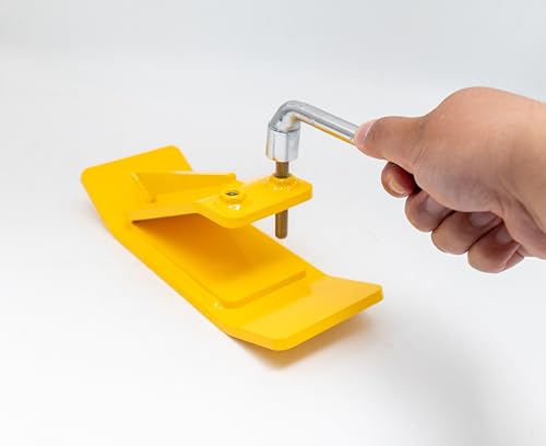 Tractor Bucket Protector, 2PCS Bucket Skids for Snow Removal, Lawn & Gravel Driveways, Heavy Duty Bolt-On Edge Guards with Grade 8.8 Hardware, Yellow Turf Tamer Protector
