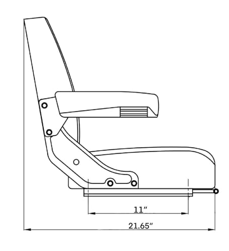 Trac Seats Zero Turn Mower Seat for John Deere 717A 717E 727A Z510A Z520A Z645 Z840A Z850A Z860A Z910A Z920A Z925A Z930A Z950A Z960A Z970A