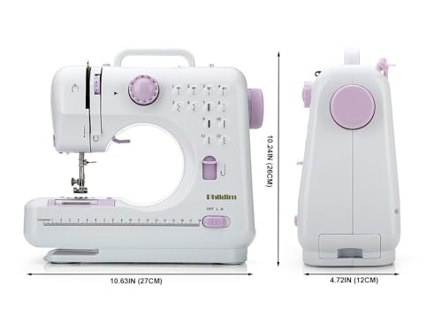 Mini Sewing Machine for Beginner by Phildim - Small Electric Sewing Machines with 2 Speed 12 Built-in Stitch Patterns PD-054-A12