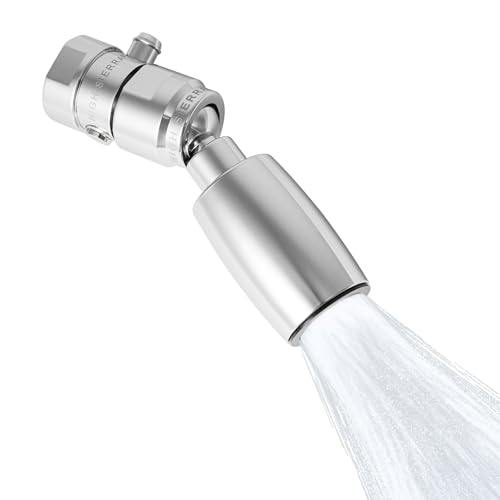 High Sierra® - All Lead-Free Brass Trickle Valve For Shower Heads. For Pause & Pressure Control. Easy To Push Button Reduces The Flow of Water or Shuts It Off to Just a Trickle - Polished Brass - color: Polished Brass