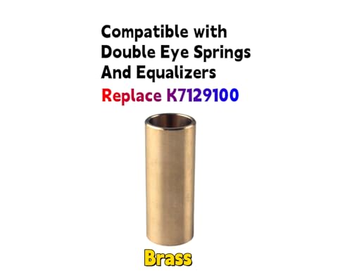 DEWHEL Brass Trailer Leaf Spring Bushing Kit Shackle Bushings for Trailer Axle Compatible with Double Eye Springs ID 9/16" OD 11/16in K7129100 Heavy-Duty Construction Bronze 16PCS