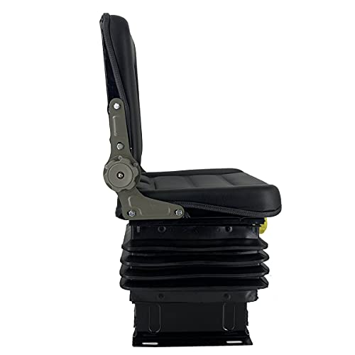 Suspension Seat Replacement Universal Adjustable Waterproof - Black - color: Black with Suspension
