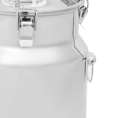 Electric Cow Milking Machine 10L, Stainless Steel Milk Bucket 35-45 kPa Vacuum Pressure Adjustable Milking Machine Electric Vacuum Pump Milker for Cows, Goats (10L) - size: 10L