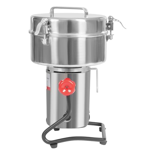 Electric Grain Mill Grinder 4500g Stainless Steel Grinding Machine Commercial Food Grain Mill with High-Pressure Lid 30000r/min High-Speed Dry Grinder for Kitchen (5000W 110V) - size: 4500g electric grain grinder