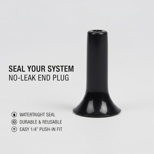 Leak‑Free 1/4" Drip Irrigation End Caps, Push‑Fit End Plugs Compatible with Quick Connect Tee Connectors for Garden Irrigation - size: 30PC-3