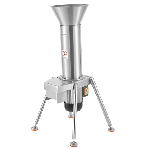 VEVOR 1100W Electric Fruit Apple Crusher, SUS304 Freestanding Crushing Machine, Grinds Whole Apples Up to 3.15" Dia, 164 KG/H Capacity, Cider Press for Apples, Pears, Pineapple, Guava, Carrot, Potato - size: 1100W