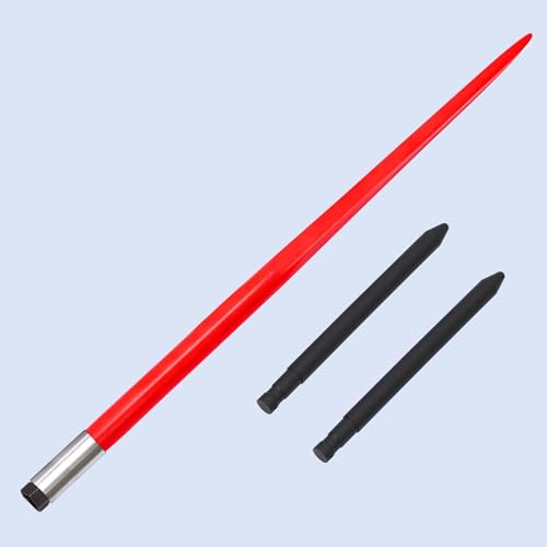 GAOMON Hay Spear 49" Bale Spear 4000 lbs Capacity, Quick Attach Square Hay Bale Spears, Hay Handing Equipment, Bale Hay Spike with Hex Nut & Sleeve for Kubota Bobcat Buckets Tractors Loaders - size: 49 inch W/ Bale Spear