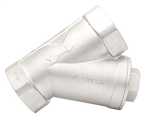 1-1/2" Stainless Steel Y-Strainer - 800WOG, FxF NPT - size: 1.5 Inch
