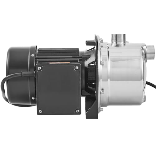 VEVOR 3/4HP SUS304 Stainless Steel Shallow Well Jet Pump, 115 Volt, 18.5 GPM 131 FT Maximum Head Irrigation Water Pump, for Agricultural Garden Irrigation System High-Rise Water Supply Shower Booster - style: 3/4HP SUS304