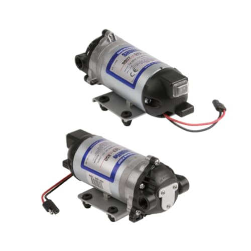 PENTAIR SHURFLO 8007-593-836 Diaphragm Demand Pump with Electrical Package | 12V, 1.8 GPM, 50 PSI, 3/8" NPT Inlet and Outlet, Chemical Resistant Agricultural Sprayer Pump with On-Off Switch