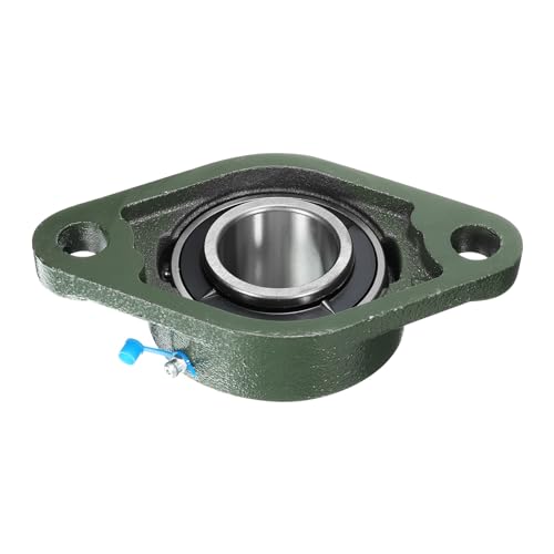 uxcell 2pcs UCFL209-28 Pillow Block Bearings 1-3/4 inch Bore Self Alignment, Solid Cast Iron Base Mounted Chrome Steel Bearings - size: UCFL209-28