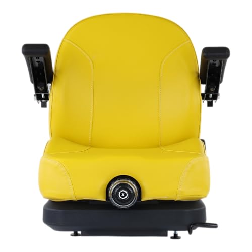 AUC11927 Yellow Suspension Seat w/Adjustable Armrests fits John Deere Zero Turn Mower Models Z930 Z945 Z950 Z955 Z915 Z920 Z925 Z960 Z970 Z994 - Replaces Part Numbers 116-8912 TCA23663