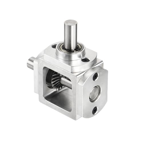 uxcell Gear Box 90 Degree Right Angle Bevel Gearbox 1:1 Single Output Shaft 1 Module 20 Teeth Bevel Gear Aluminum Frame Simple Mechanical DIY Module 10mm Shaft,68x71.5x30mm(LxWxH) - size: 10mm Shaft, style: Single Output