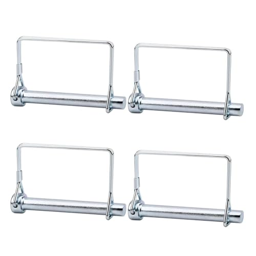 2 Pack 3/8x2-3/4in Trailer Coupler Pin, Heavy Duty Hitch Pin Towing Hitch Accessories Safety Wire Lock Pin Clip for Towing, Secure PTO Shaft, Trailers, RVs, Boats, and Farm Equipment