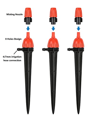 25pcs 1/4" Drip Irrigation Emitters for Garden Drip Irrigation System - size: 25pcs Misting+Spraying Drippers