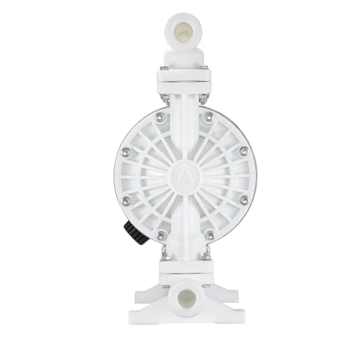 VEVOR Air Operated Double Diaphragm Pump, 25 GPM, 1 inch Inlet & Outlet Pneumatic Waste Oil Transfer Pump, Max 100 PSI, Polypropylene Body, Air-Operated for Diesel, Grease, Kerosene, Gasoline & Oil - style: 1inch 25GPM Polypropylene