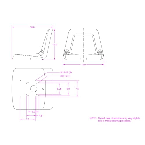 Black Talon Highback Lawn Mower Seat -Black, Model Number 115000BK