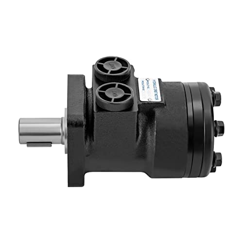 Hydraulic Orbital Motor Compatible, 50ml/r Low Speed High Torque 4 Bolt Flange Hydraulic Motor with 1 Inch Straight Woodruff Key Shaft for Lawn Mower Auger Harvester Construction Machinery
