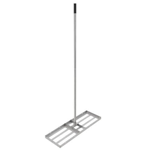 30"x10" Professional Lawn Leveling Rake, Leveling Rake with 72'' Stainless Steel Handle, Lawn Leveler for Backyard, Garden, Golf Course, Farm & Pasture, Professional Lawn Care Tool - size: 30 inches
