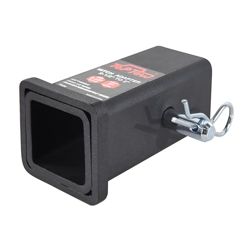 TOPTOW 64028HP Trailer Hitch Adapter 2-1/2" to 2" Hitch Reducer Sleeve Carbon Steel, 5/8 inch Pin & Clip Included (Pack of 2) - size: 6 Inch length (Pack of 2)