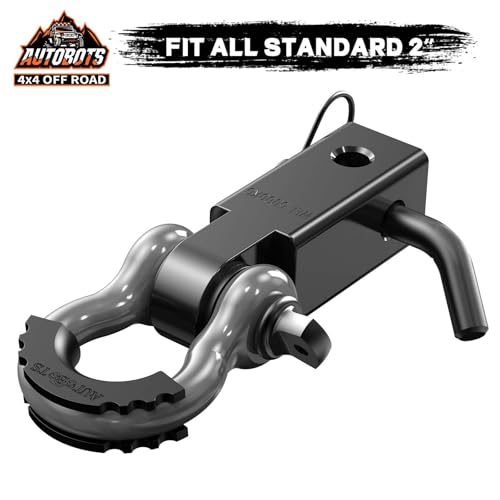 AUTOBOTS Tow Hitch Receiver 2" Shackle Hitch Receiver Gray - color: GRAY-BLACK-1
