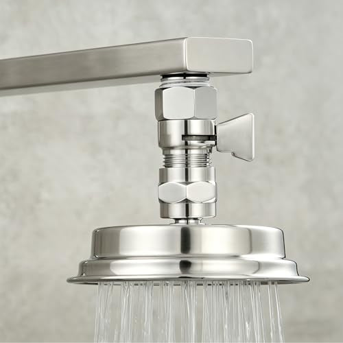 Shower Flow Water Valve G1/2 Shut Off Valve Brushed Nickel - color: Brushed Nickel