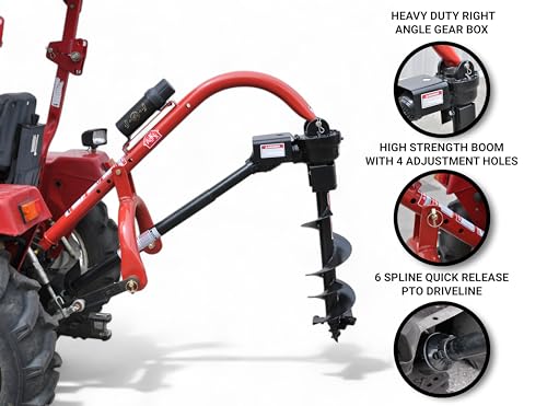 model 400 3-Point Tractor Post Hole Digger for Compact/Sub-Compact/Cat 0 Tractors (12" Auger)
