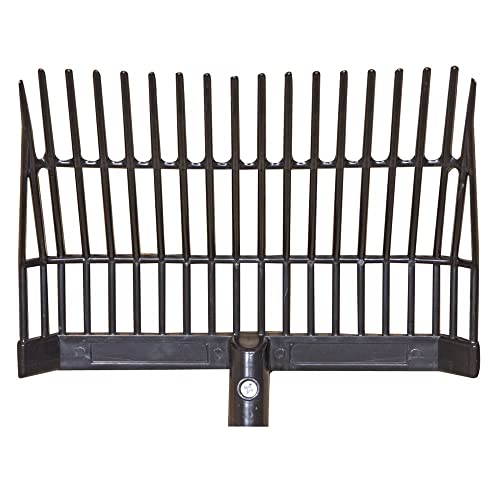 Dura-Tech Manure Fork Head Only| Essential Stable Maintenance Tool | 2-Bar Design for Durability | Ideal for Stalls with Shavings | Heavy-Duty Molded Plastic | 16-Tine Design