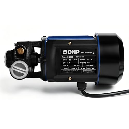 Water Transfer Pump 1/2HP 570GPH 115V 118ft Height Shallow Well Pump Vortex Clean Water Pump for Household Water Booster,Garden Lawn Irrigation,Pond Water Supply