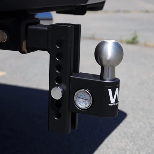 Weigh Safe Aero Hitch - Adjustable Trailer Hitch Ball Mount - 4" Drop Hitch for 2" Receiver - Premium Heavy Duty Steel Trailer Tow Hitch w/Built in Weight Scale for Anti Sway, 12,500 lbs GTW - size: 4" Drop for 2" Receiver