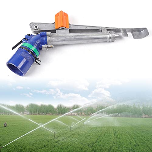 360°Adjustable Irrigation Sprinkler Large-Area Watering Spray Gun Sprinkler Gun Head Irrigation Spray Gun Impact Spray Garden Sprinkler for Farms Orchards Tea Gardens Forestry (2inch Blue) - size: 2inch Blue