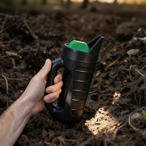 Adjustable Handheld Seed Shaker – Hand Spreader - 90oz Capacity Multi-Purpose Spreader for Fertilizer, Grass Seed, Ice Melt & Lawn Care - Green - color: Green
