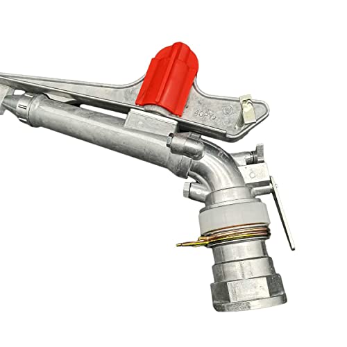 2‘’ Agriculture Farm Irrigation Sprinkler Lawn Sprinkler Irrigation Spray Gun Large-Area Watering Spray 360° Rotary Farm Lawn Garden Irrigation (2.0inch)